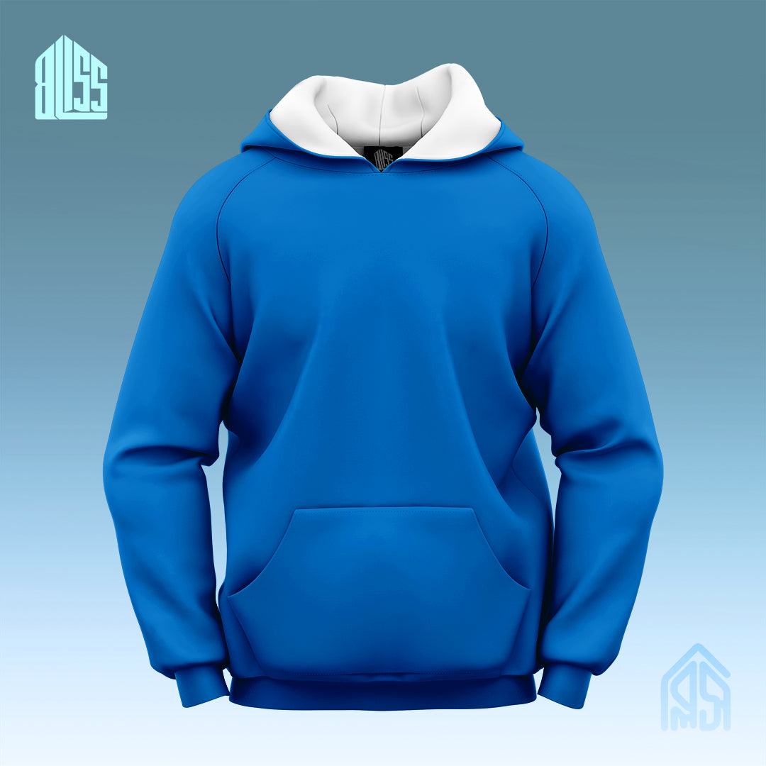 Solid blue hoodie from BLISS Clothing