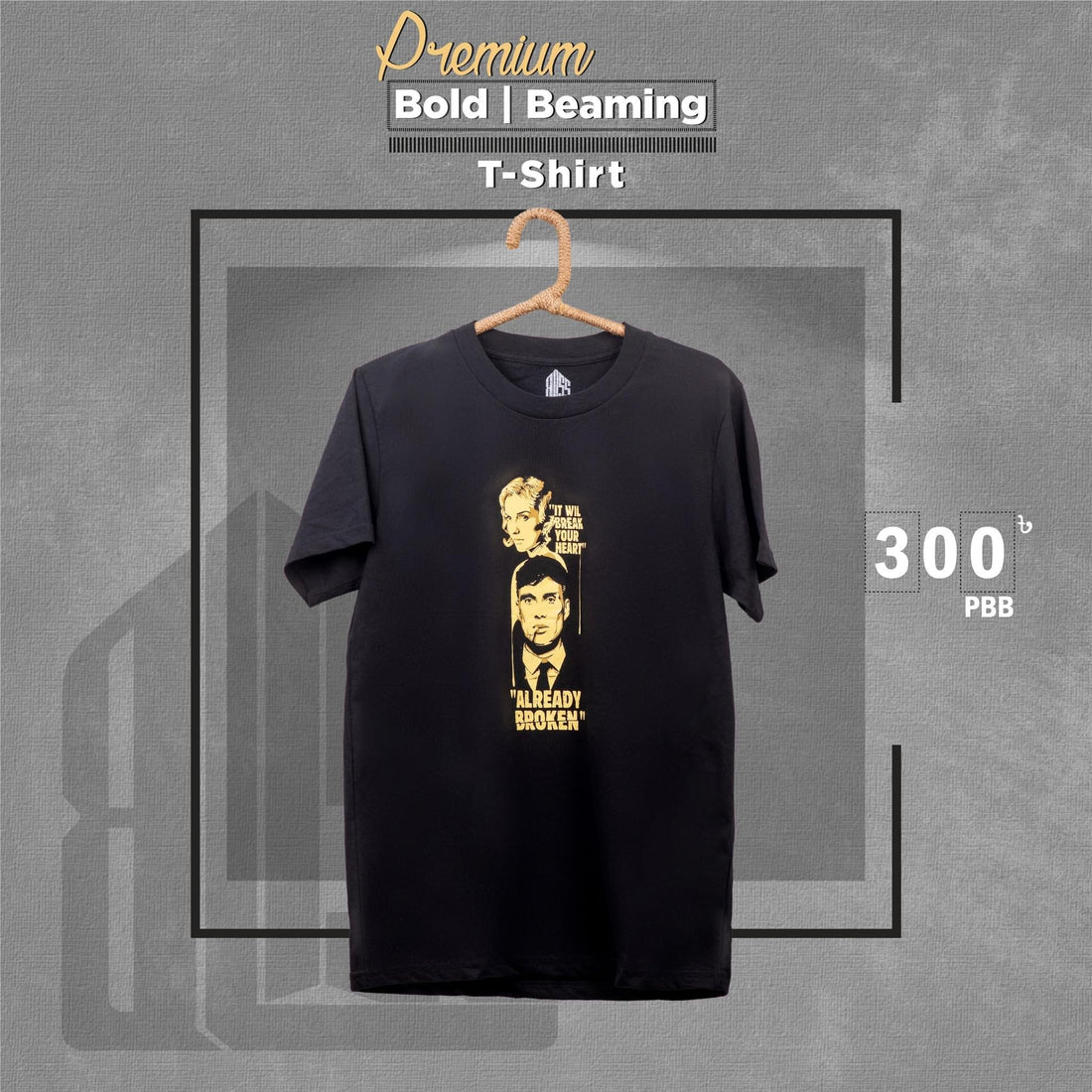 Peaky Blinders black printed half sleeve t-shirt from BLISS