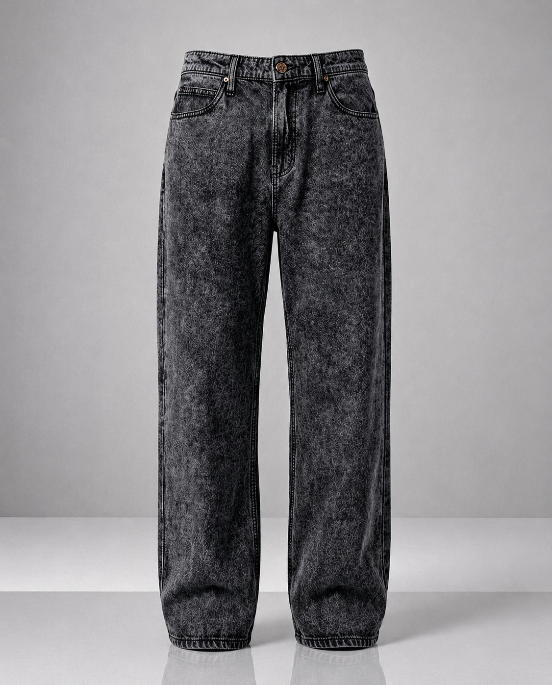 Midnight Bleach baggy denim 5 pocket pant from BLISS