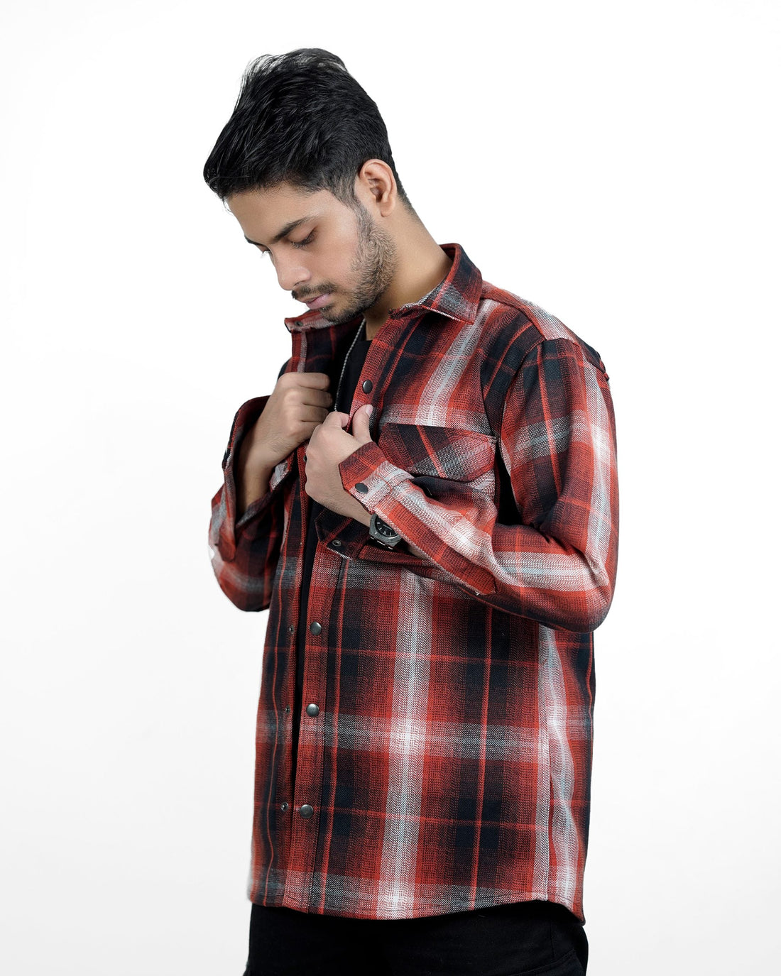 Red and White winter flannel shirt from BLISS