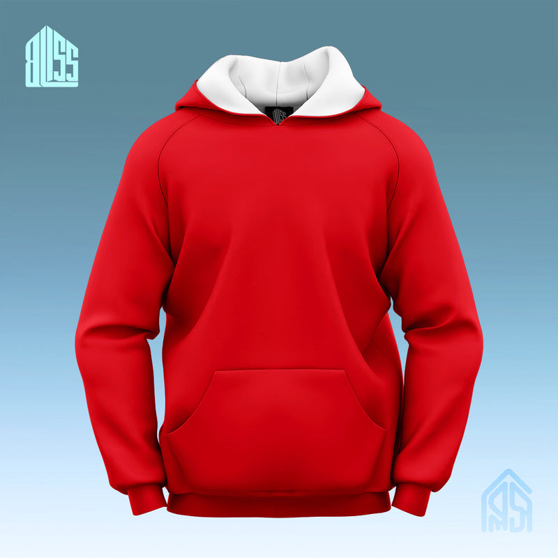 Red Solid Hoodie – BLISS Clothing