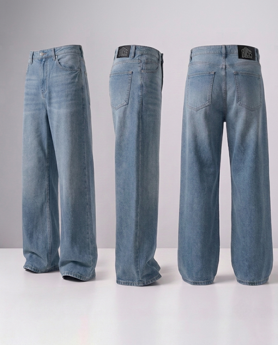 Skydust Denim 5 Pocket - Straight Fit Baggy Full Pant
