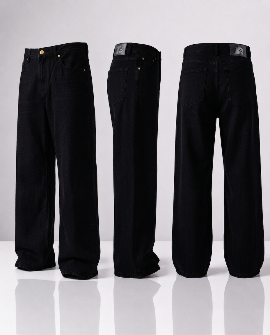 Obscuro Denim 5 Pocket - Straight Fit Baggy Full Pant