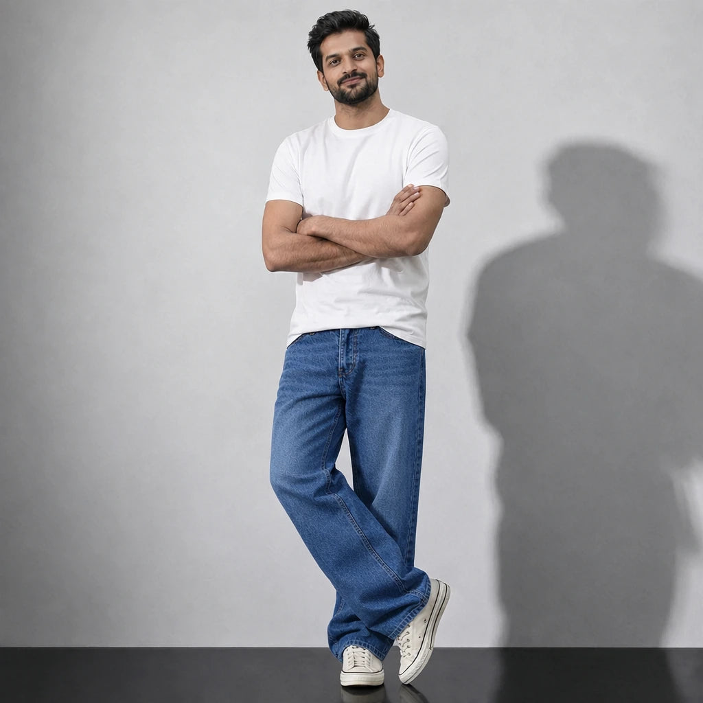 Frosteal Denim 5 Pocket - Straight Fit Baggy Full Pant