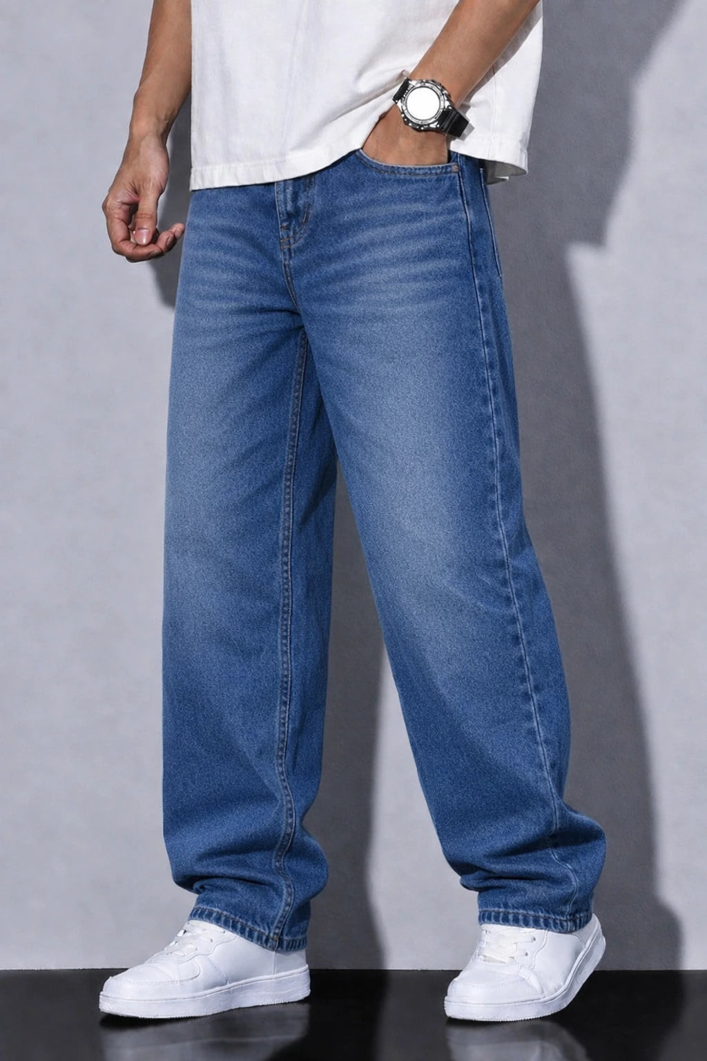 Frosteal Denim 5 Pocket - Straight Fit Baggy Full Pant