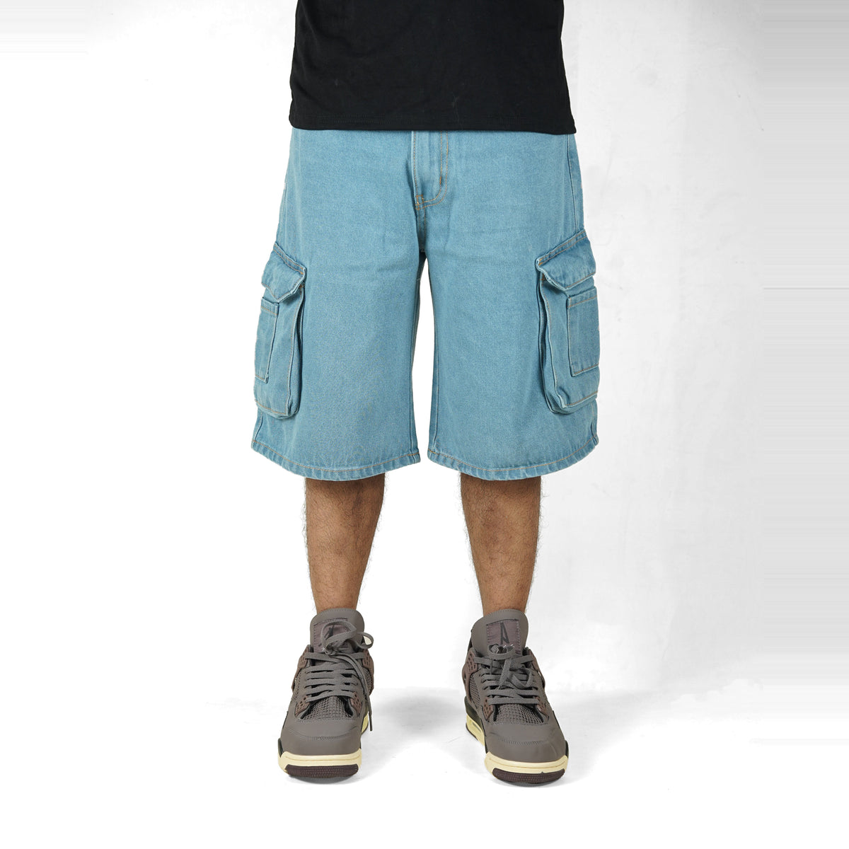 Light Blue Denim 9 Pocket - Baggy Shorts 1:1