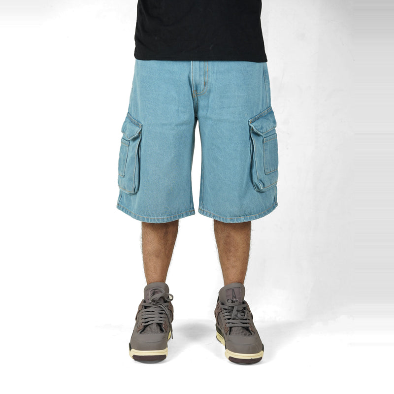 Light Blue Denim 9 Pocket - Baggy Shorts 1:1