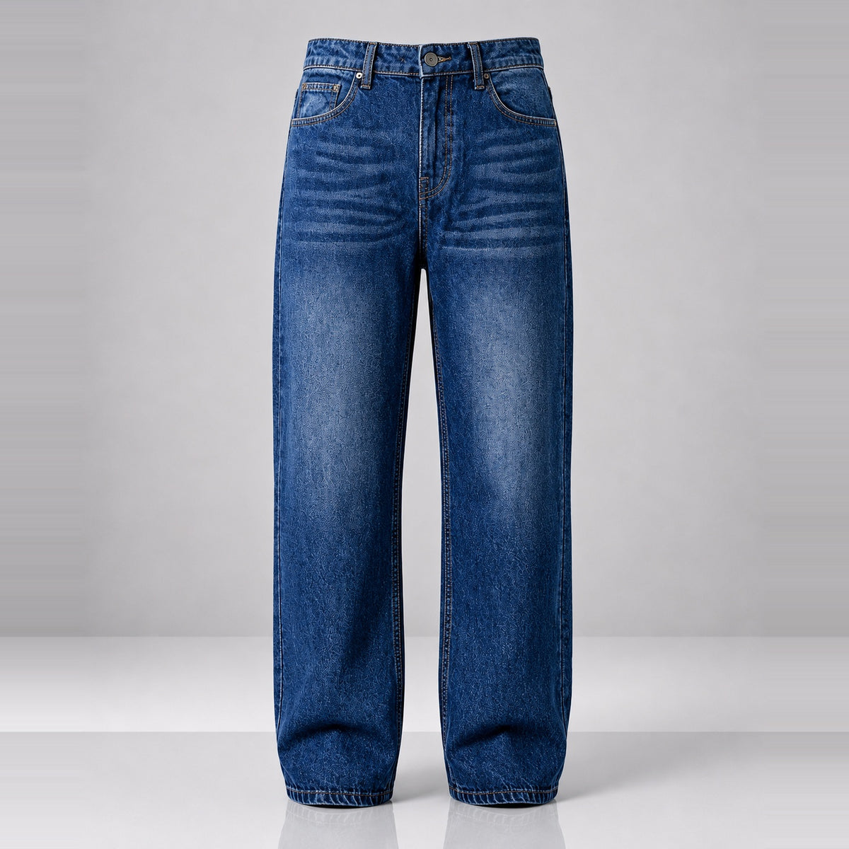 Neptune Denim 5 Pocket - Straight Fit Baggy Full Pant 1:1