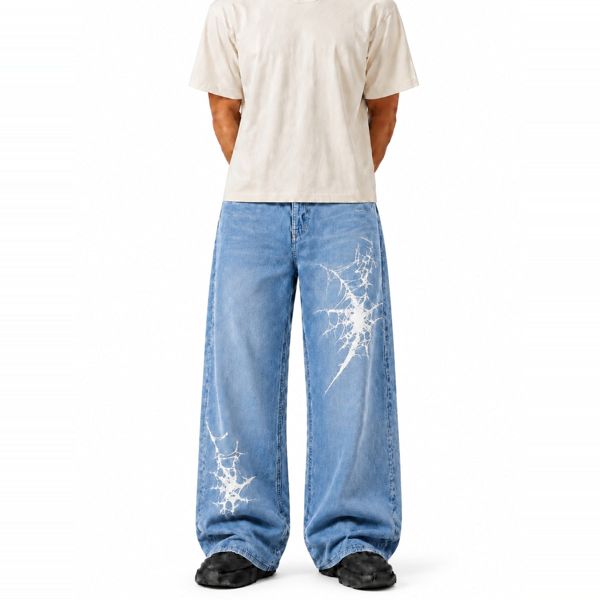 WEBBED — Straight Fit Baggy Full Pant * 1:1