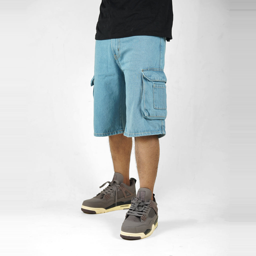 Light Blue Denim 9 Pocket - Baggy Shorts 1:1