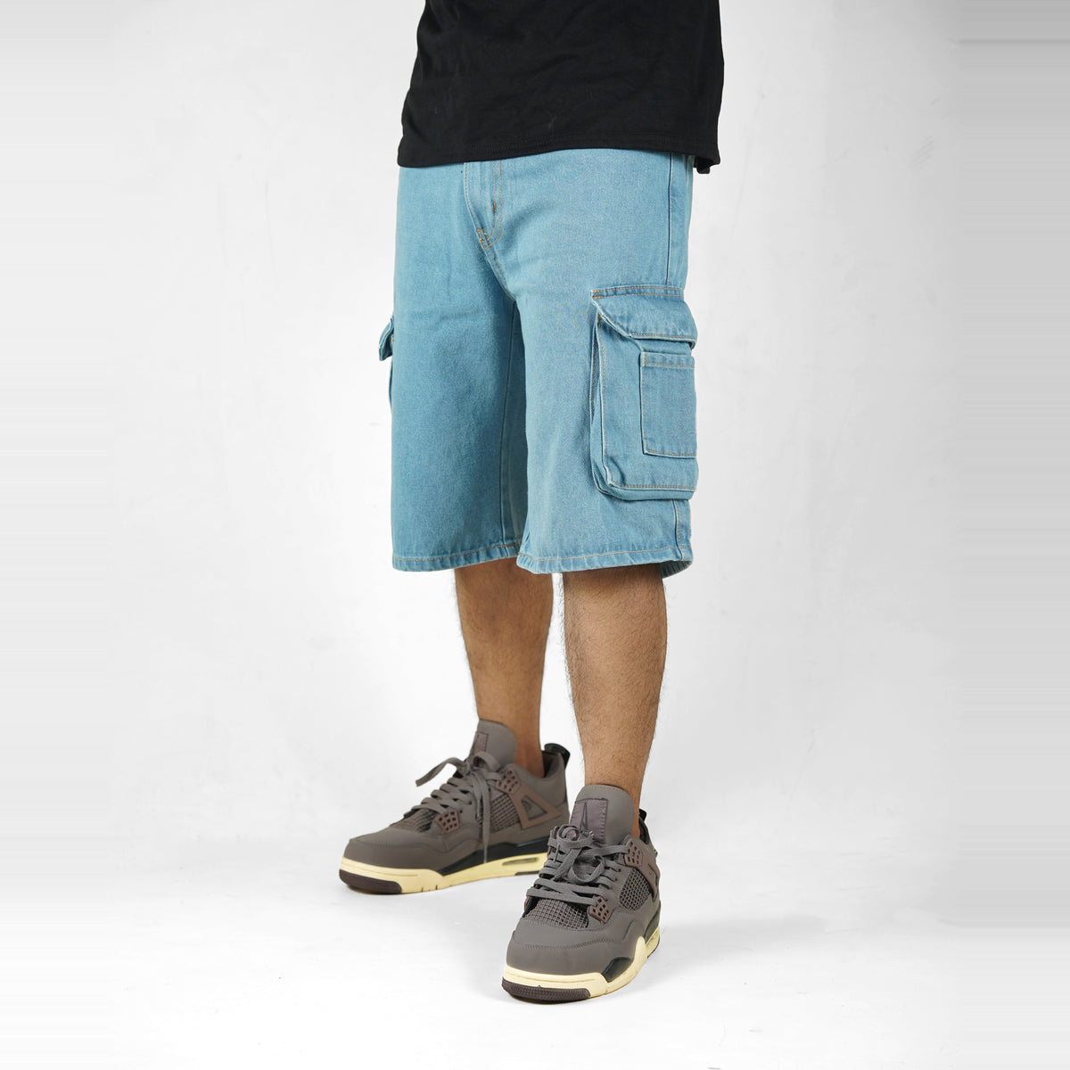 Light Blue Denim 9 Pocket - Baggy Shorts 1:1