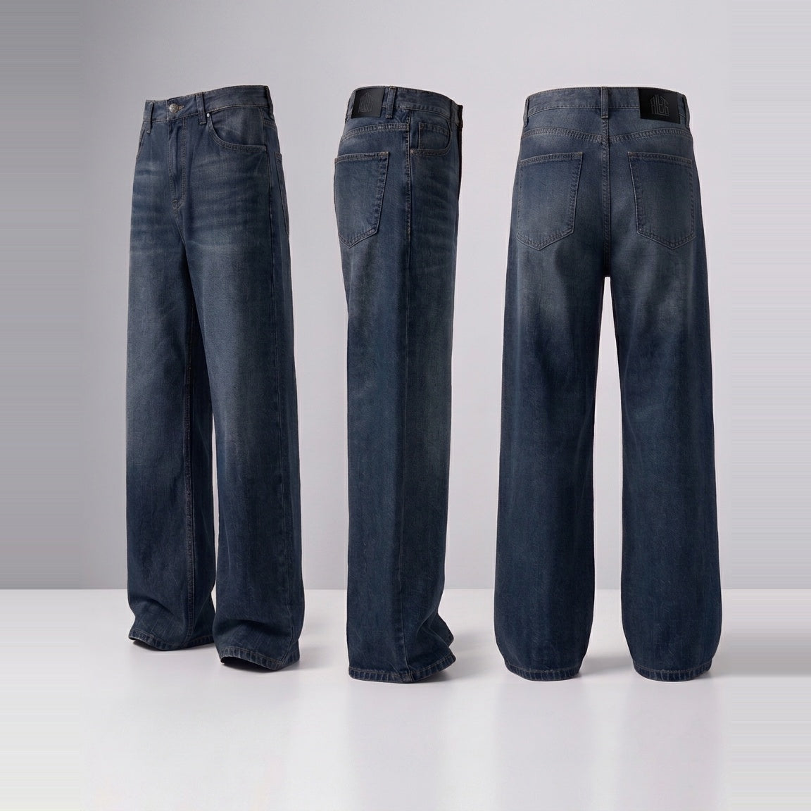 Lunardust Denim 5 Pocket - Straight Fit Baggy Full Pant 1:1