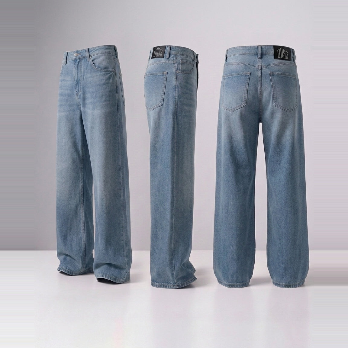 Skydust Denim 5 Pocket - Straight Fit Baggy Full Pant 1:1