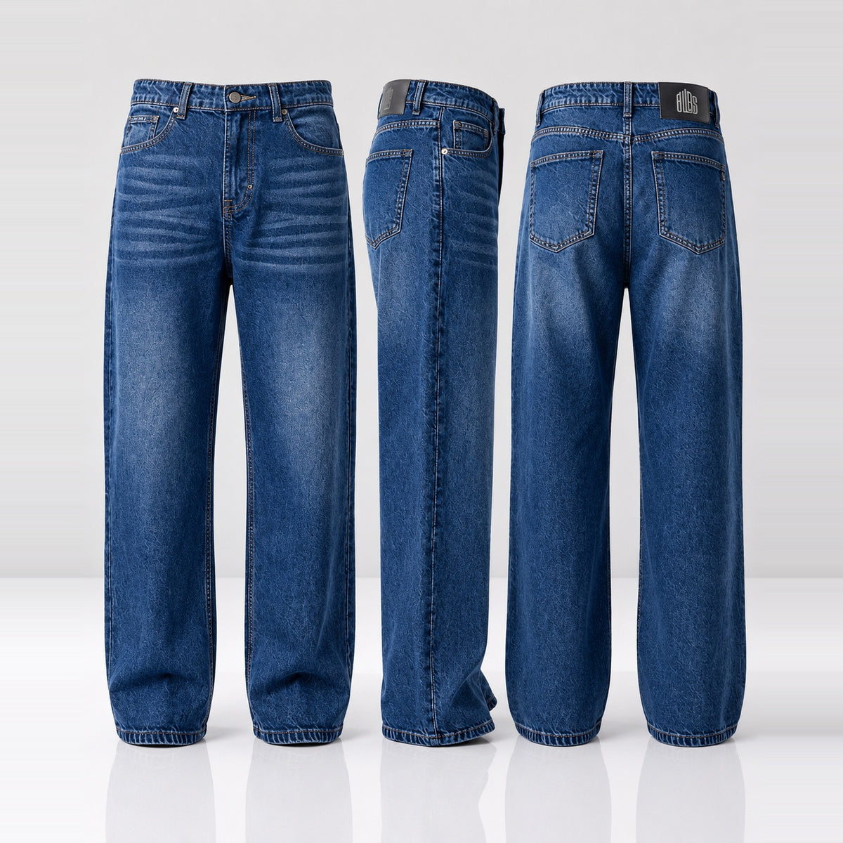 Neptune Denim 5 Pocket - Straight Fit Baggy Full Pant 1:1