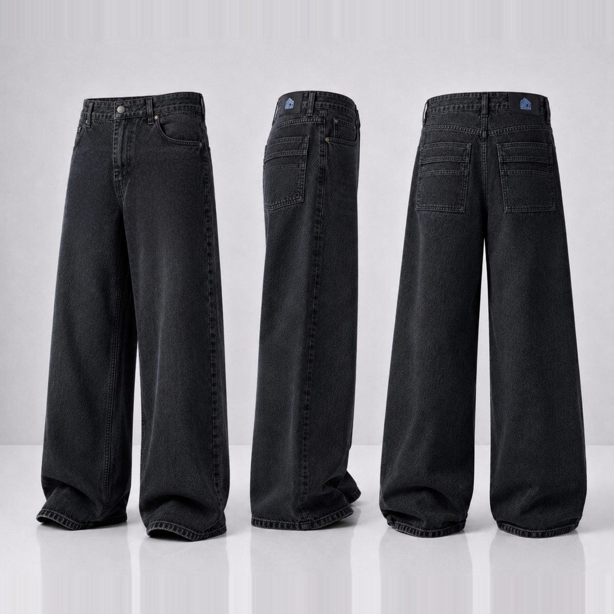 Midnight Flow Baggy Denim 5 Pocket - Baggy Full Pant 1:1