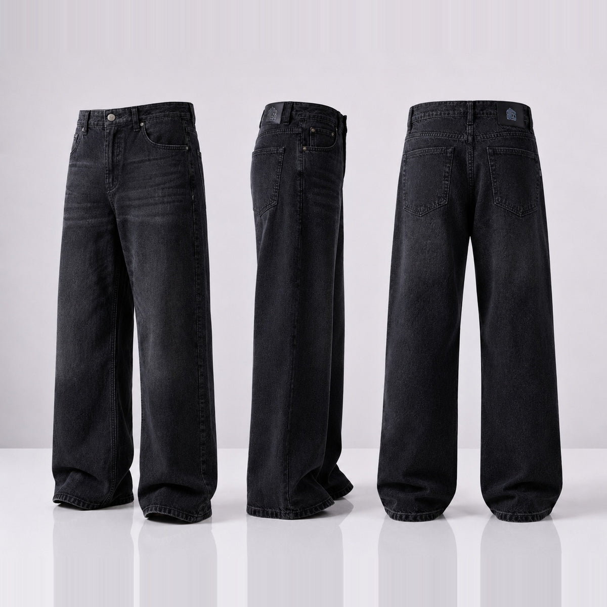 Smokenite Denim 5 Pocket - Straight Fit Baggy Full Pant 1:1