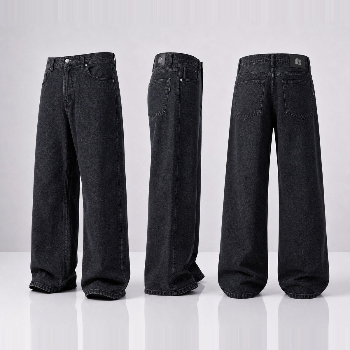 Obscuro Denim 5 Pocket - Straight Fit Baggy Full Pant 1:1