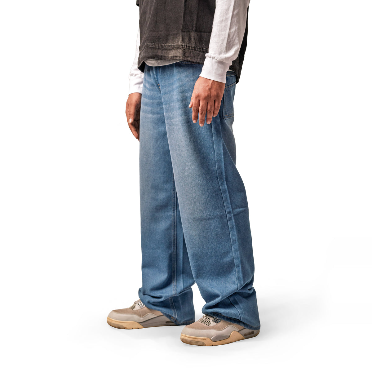Sky Fade Baggy Denim 5 Pocket - Baggy Full Pant 1:1