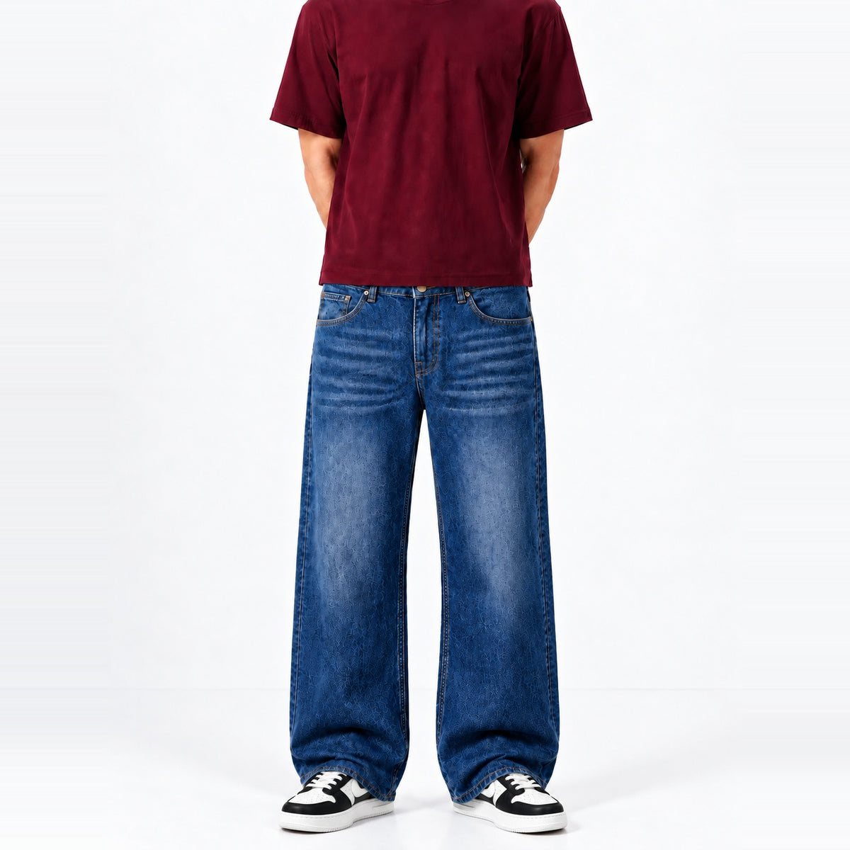 Neptune Denim 5 Pocket - Straight Fit Baggy Full Pant 1:1