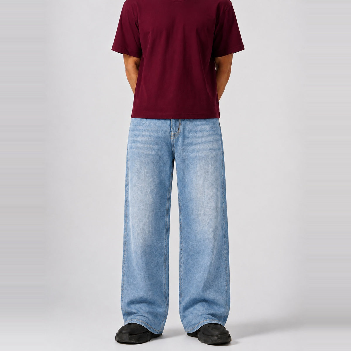 Skyrush Denim 5 Pocket - Straight Fit Baggy Full Pant 1:1