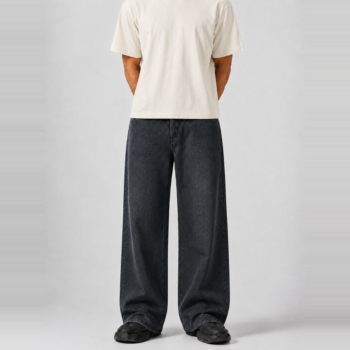 Obscuro Denim 5 Pocket - Straight Fit Baggy Full Pant 1:1