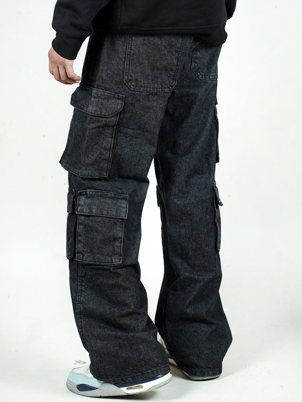 Black Denim 10 Pocket - Baggy Full Pant