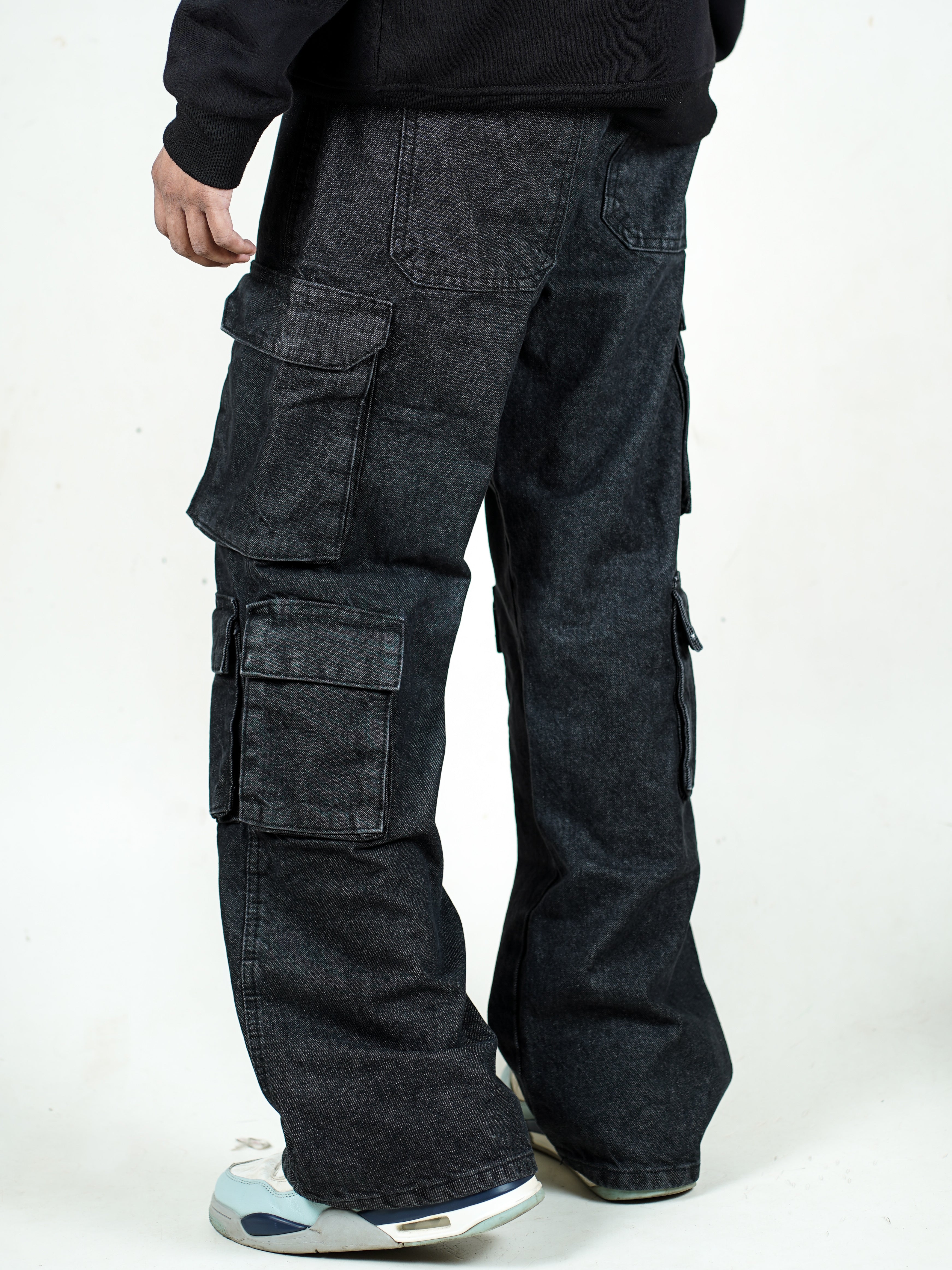 Black Denim 10 Pocket – Baggy Full Pant