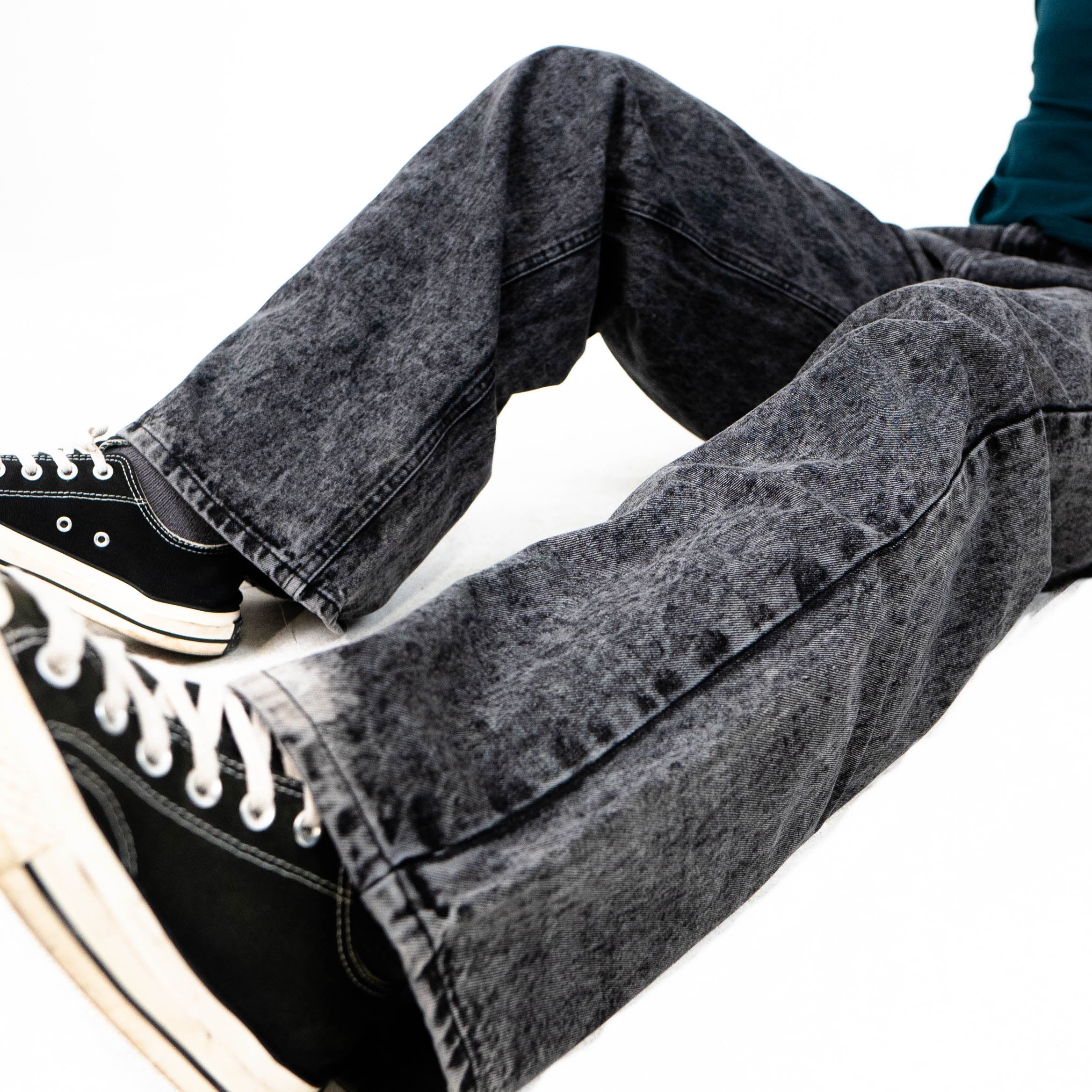 Midnight Bleach Baggy Denim 5 Pocket - Baggy Full Pant