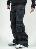 Black Denim 10 Pocket - Baggy Full Pant