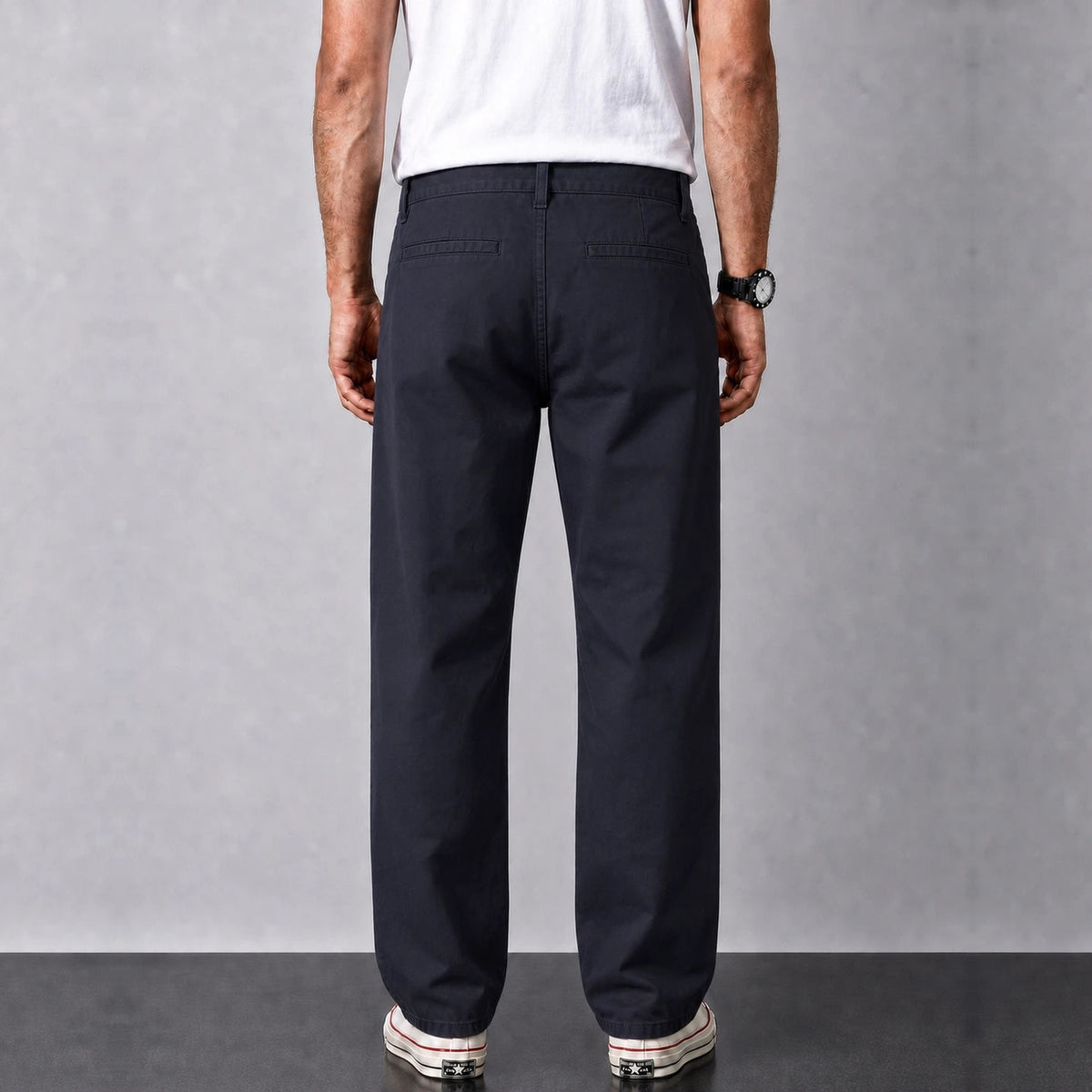 Dusky - Regular Fit Gabardine - Model Back