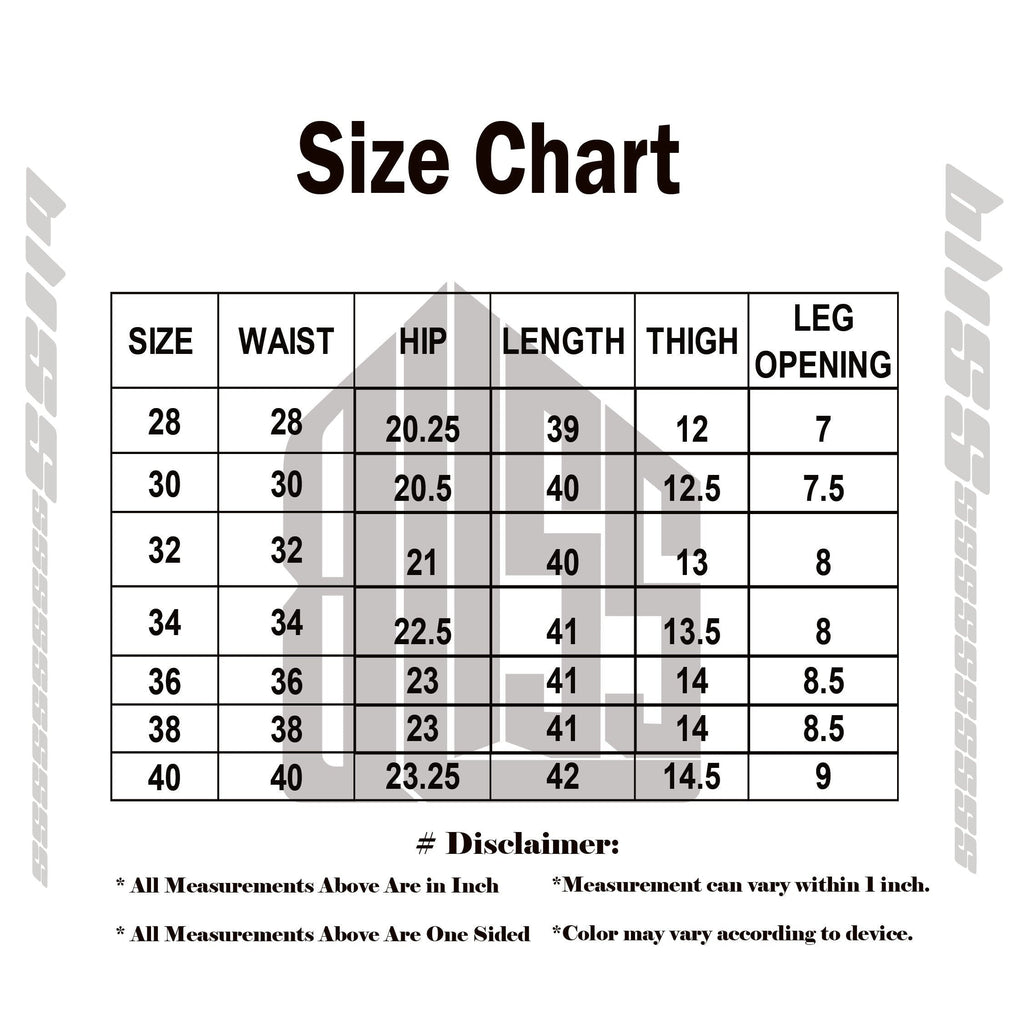 Dusky - Regular Fit Gabardine - Size Chart