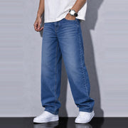 Frosteal Denim 5 Pocket - Straight Fit Baggy Full Pant - 2 Model Front