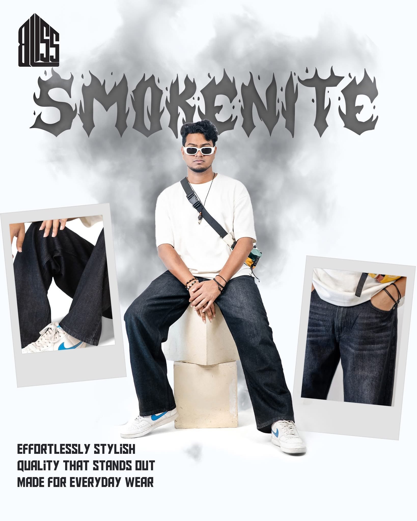 Smokenite Denim 5 Pocket - Straight Fit Baggy Full Pant