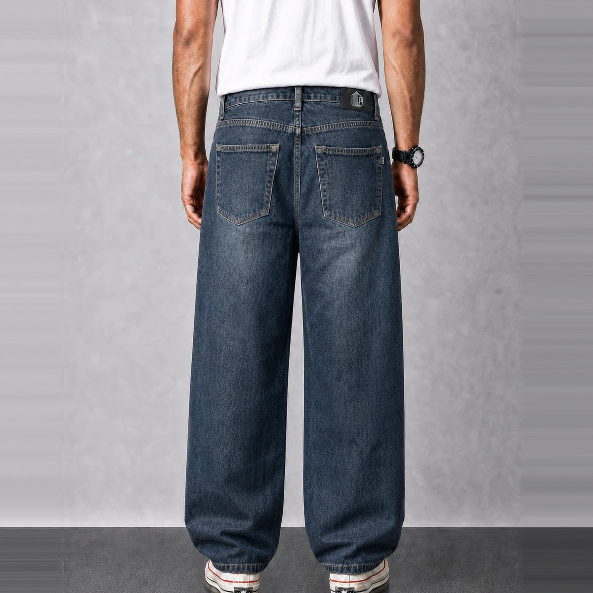 Lunardust Denim 5 Pocket - Straight Fit Baggy Full Pant - 1:1 Square Shot 2