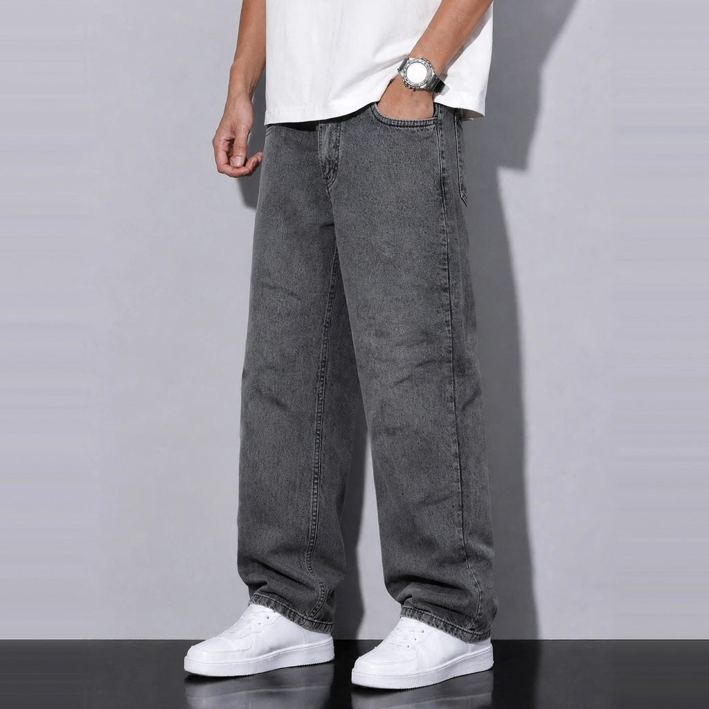 Midnight Bleach Baggy Denim 5 Pocket - Baggy Full Pant - 2 Model Front
