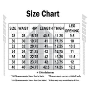 Midnight Flow Baggy Denim 5 Pocket - Baggy Full Pant - 6 Size Chart