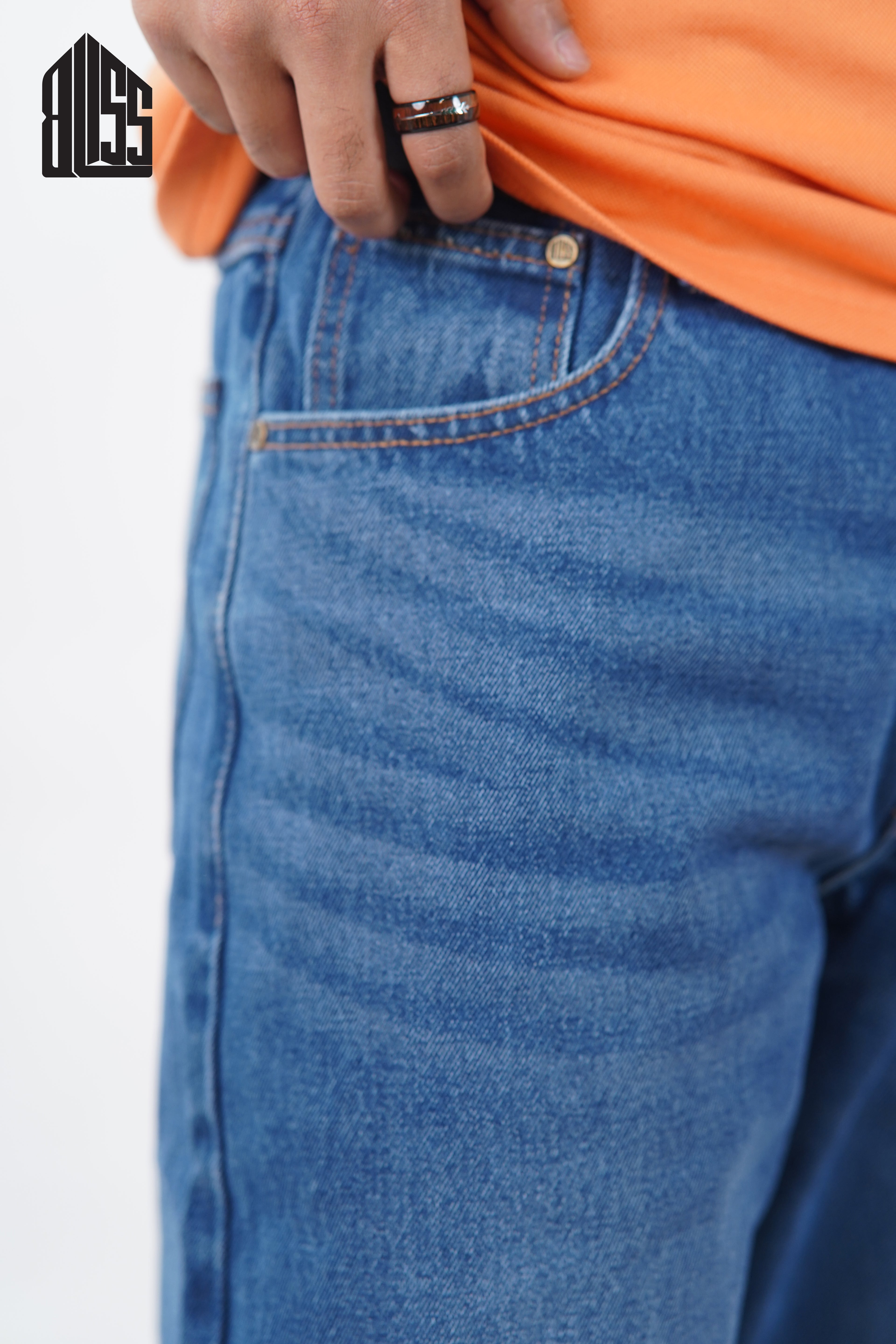 Neptune Denim 5 Pocket - Straight Fit Baggy Full Pant