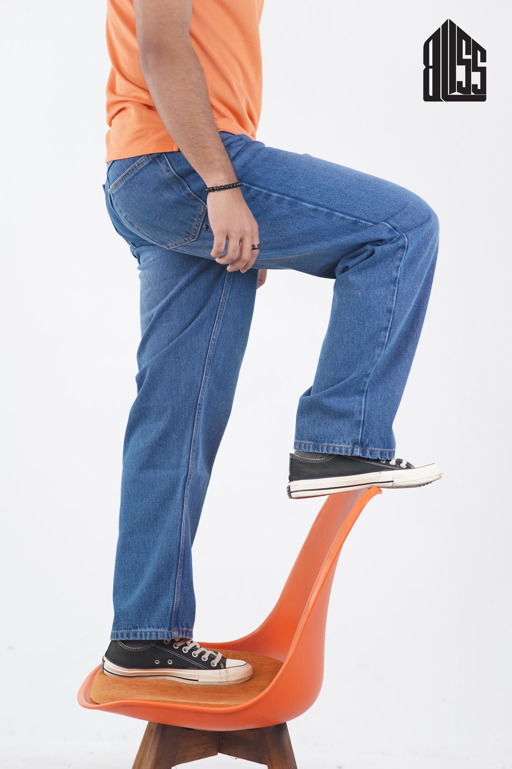 Neptune Denim 5 Pocket - Straight Fit Baggy Full Pant