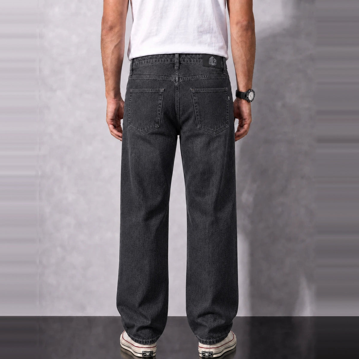 Obscuro Denim 5 Pocket - Straight Fit Baggy Full Pant - 1:1 Square Shot 3