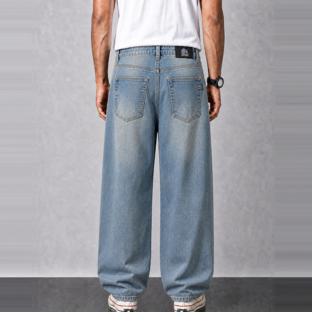 Skydust Denim 5 Pocket - Straight Fit Baggy Full Pant - 1:1 Square Shot 2