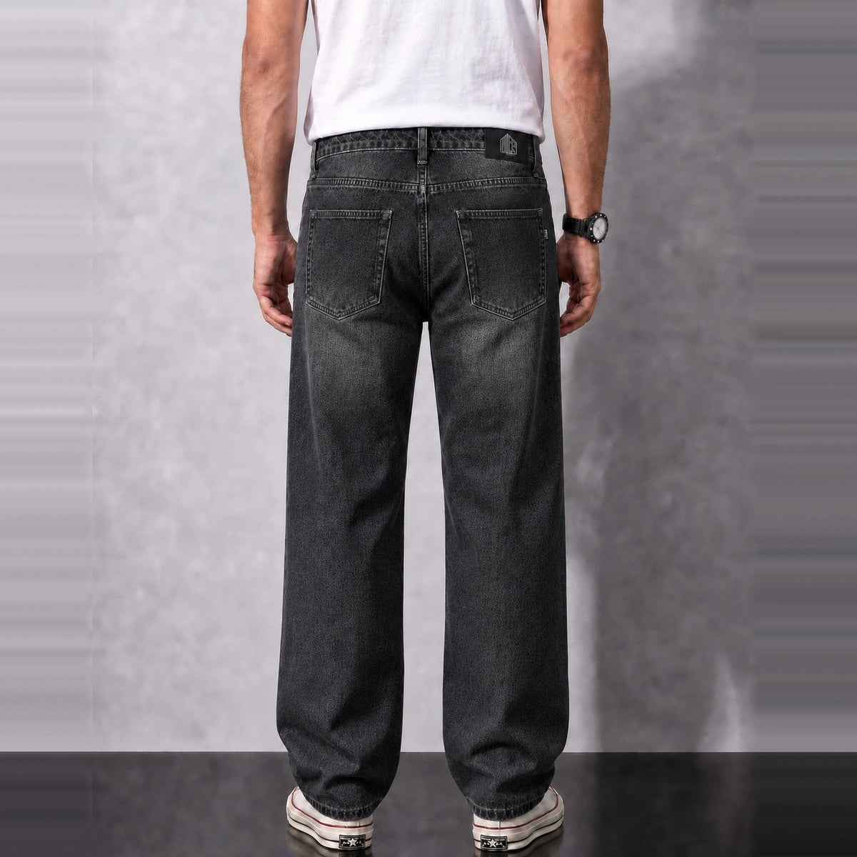 Smokenite Denim 5 Pocket - Straight Fit Baggy Full Pant - 1:1 Square Shot 3
