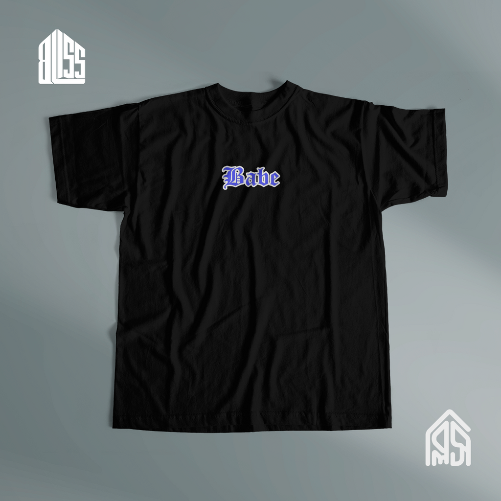 Babe Black Printed Half Sleeve T-Shirt – BLISS Clothing