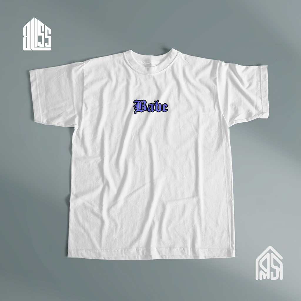 Babe White Printed Half Sleeve T-Shirt – BLISS Clothing