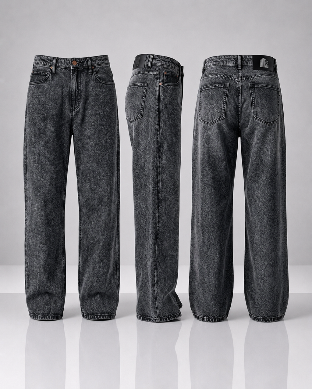 Midnight Bleach Baggy Denim 5 Pocket - Baggy Full Pant