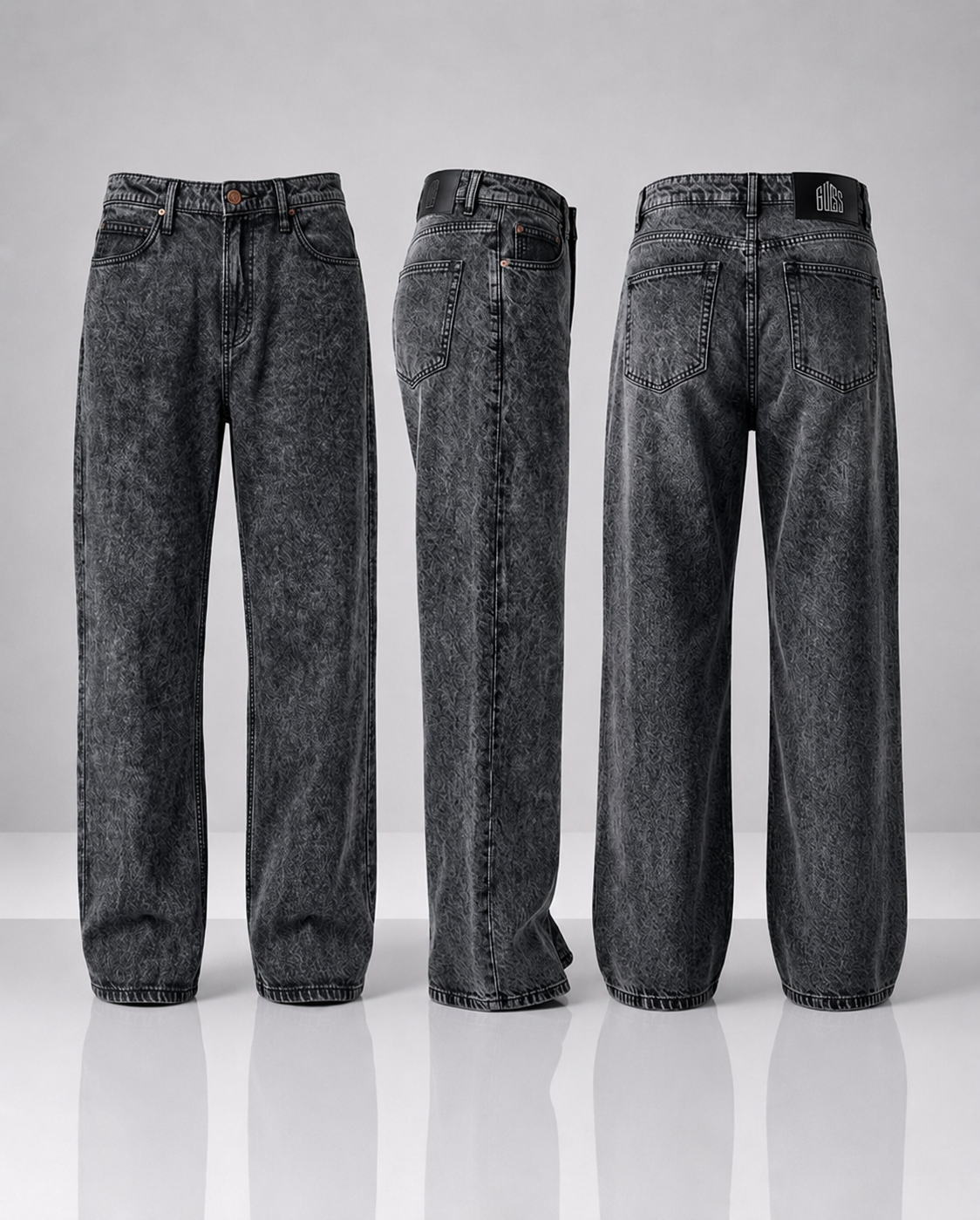 Midnight Bleach Baggy Denim 5 Pocket - Baggy Full Pant