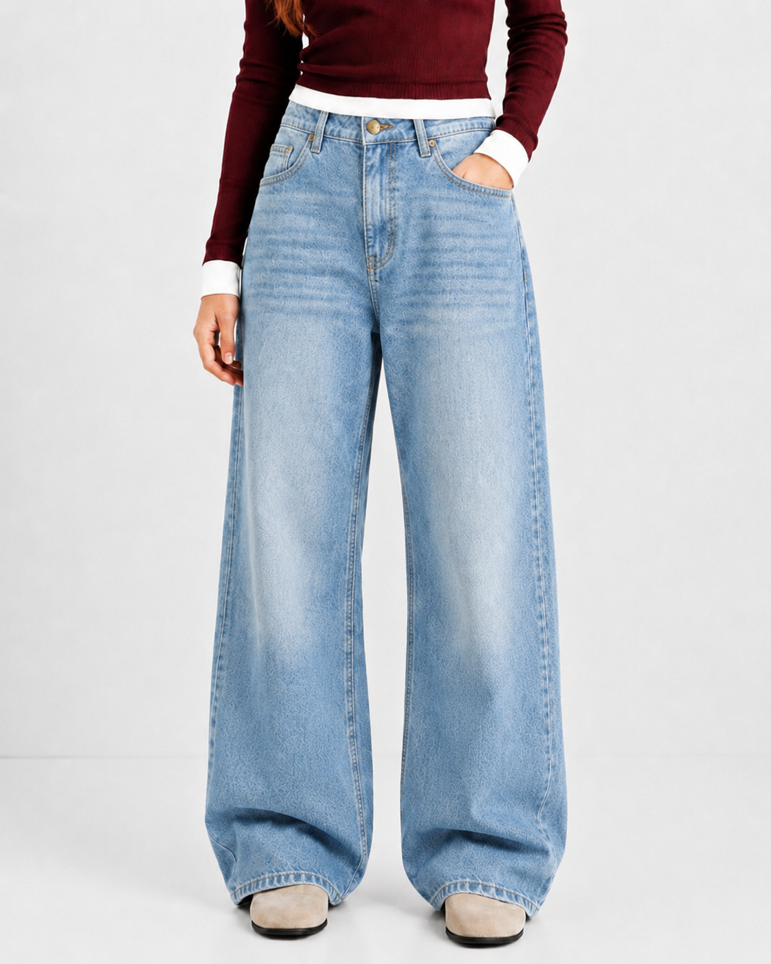 Skyrush Denim 5 Pocket - Straight Fit Baggy Full Pant