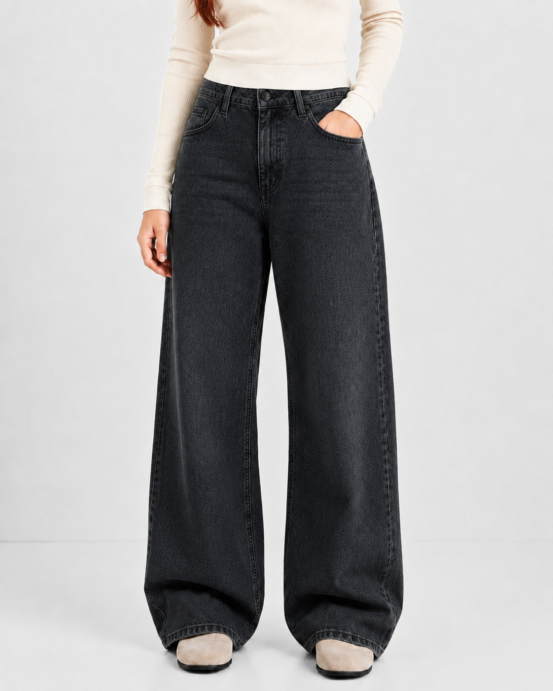 Obscuro Denim 5 Pocket - Straight Fit Baggy Full Pant