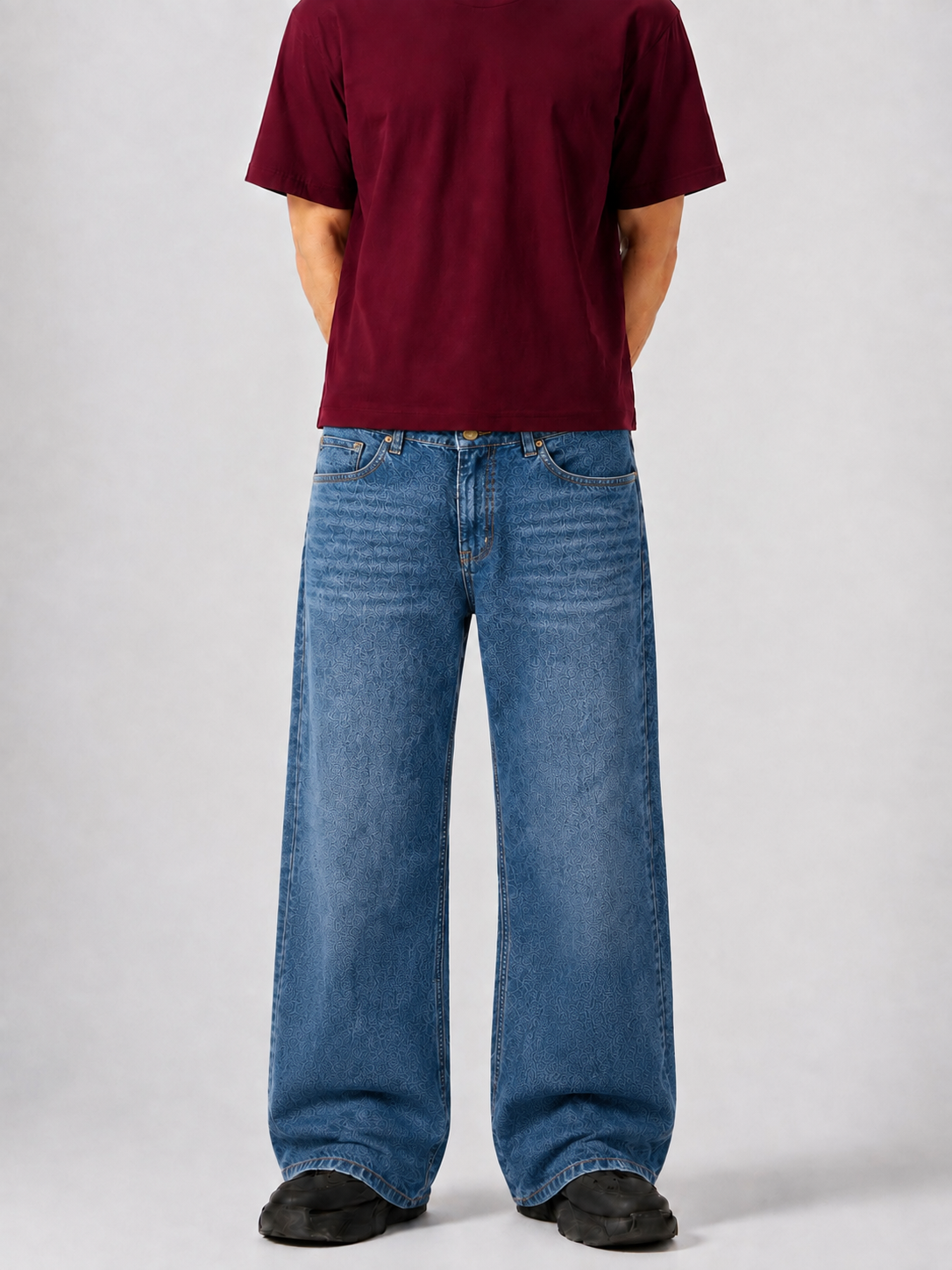 Frosteal Denim 5 Pocket - Straight Fit Baggy Full Pant