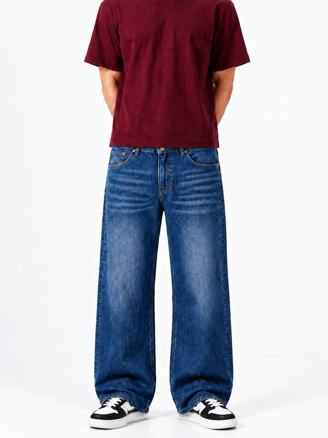 Neptune Denim 5 Pocket - Straight Fit Baggy Full Pant