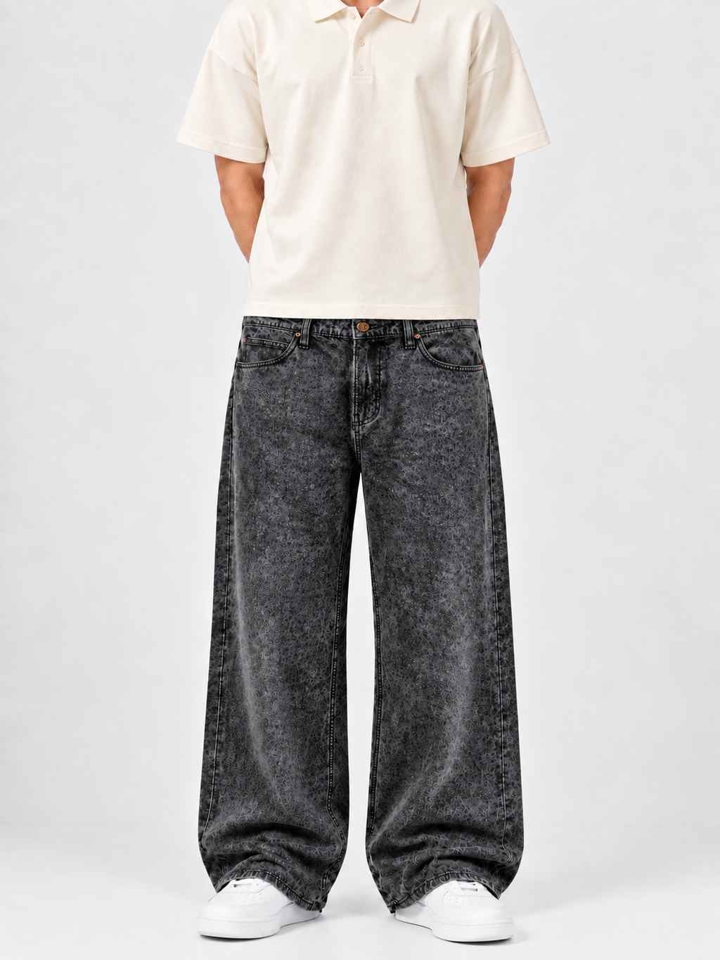 Midnight Bleach Baggy Denim 5 Pocket - Baggy Full Pant